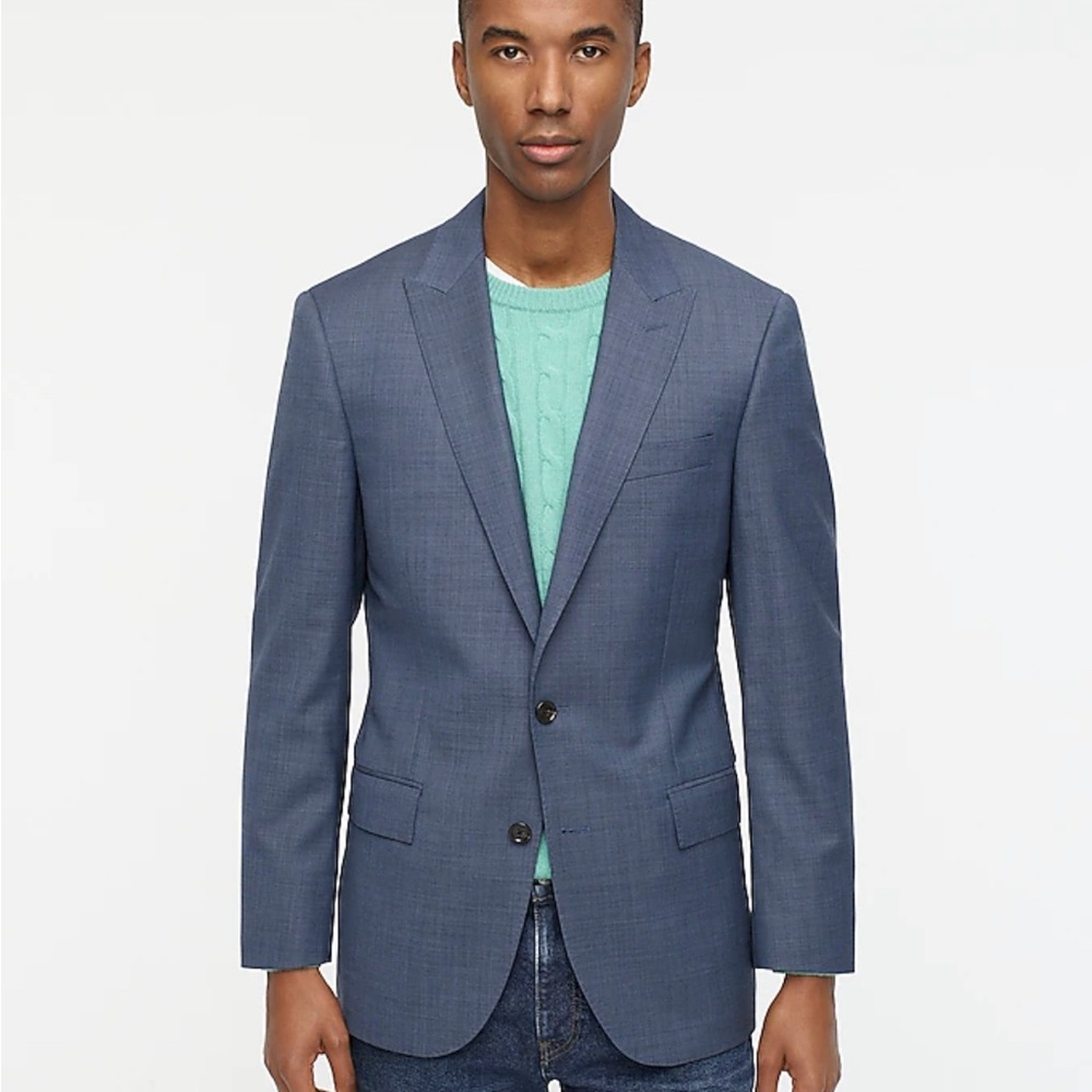 NWT J Crew Ludlow Suit Jacket Harbor Blue 42L